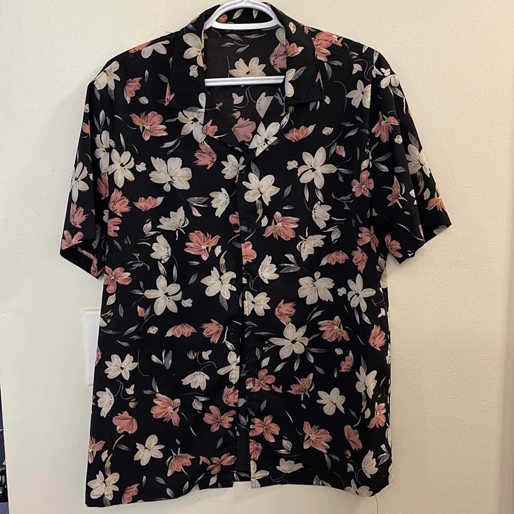 Floral light button up